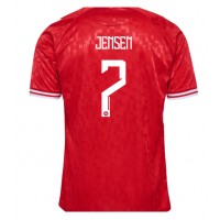 Denmark Mathias Jensen #7 Replica Home Shirt Euro 2024 Short Sleeve